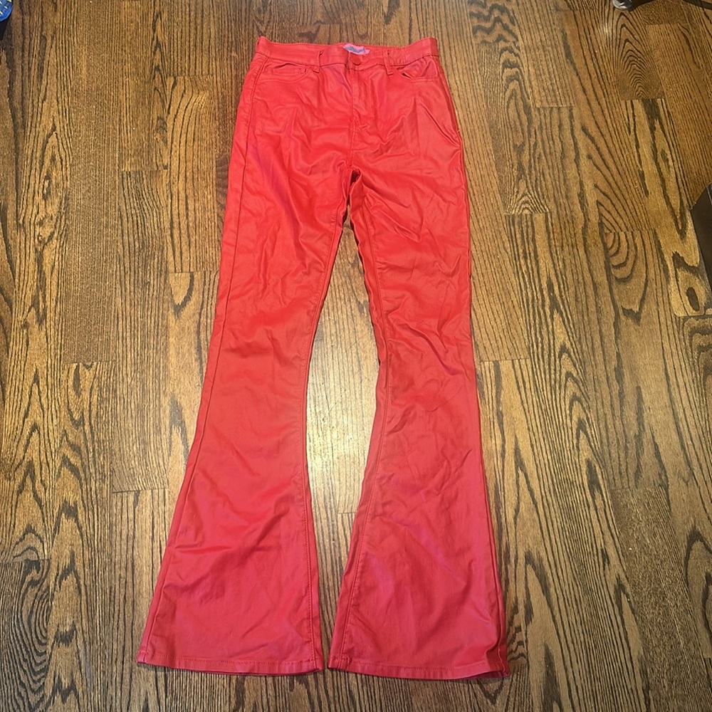 Edikted Red Flare Pants